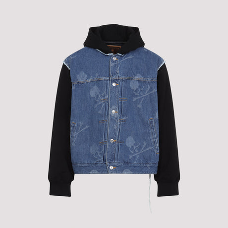 MASTERMIND JAPAN Hooded Monogram Denim Jacket