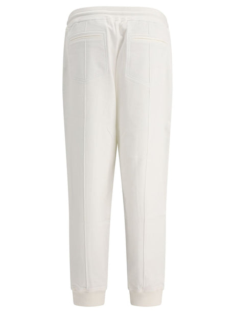 BRUNELLO CUCINELLI JOGGERS WITH CreasedÊTE DETAIL AND ELASTICATED CUFFS