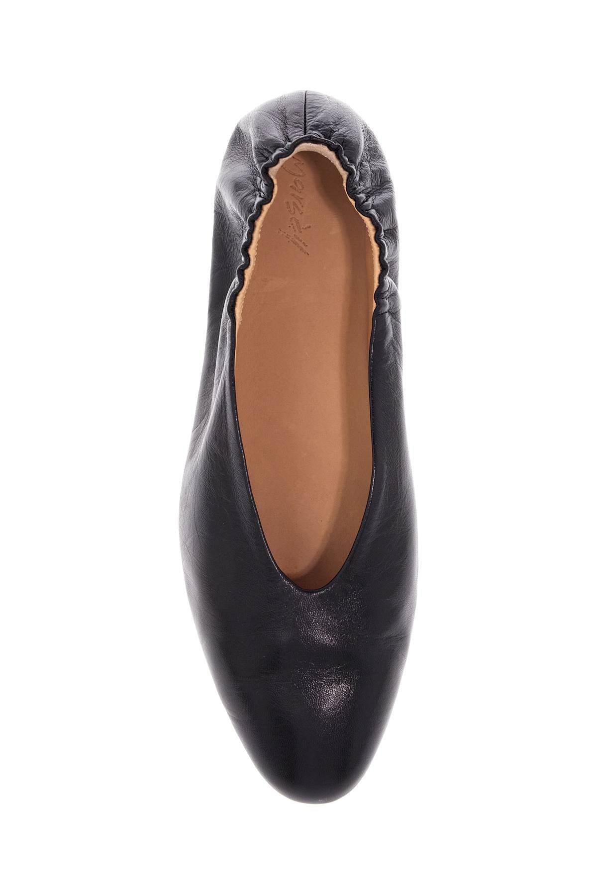 MARSELL Crinkled Leather Ballerina Flats