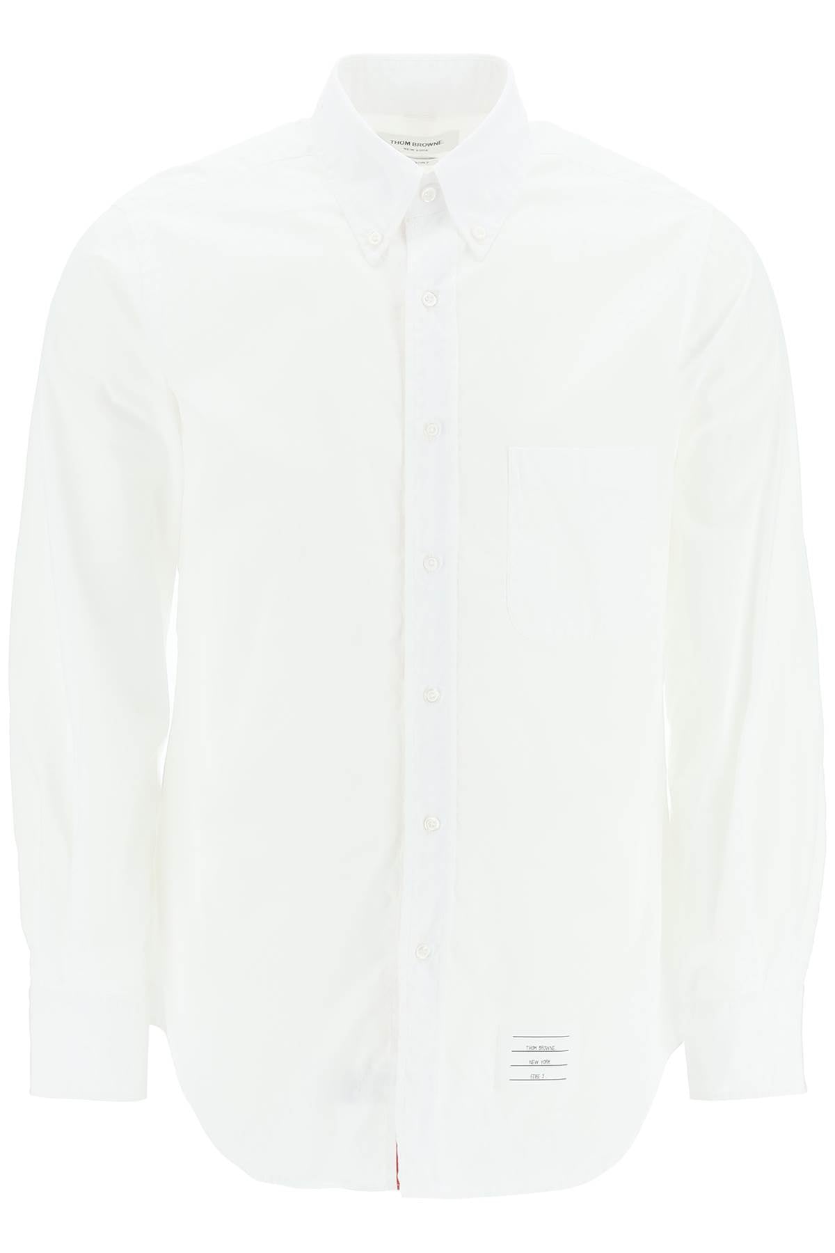 THOM BROWNE Men's Classic Cotton Poplin Shirt in White - FW23 Exclusive