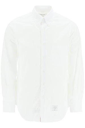 THOM BROWNE Men's Classic Cotton Poplin Shirt in White - FW23 Exclusive