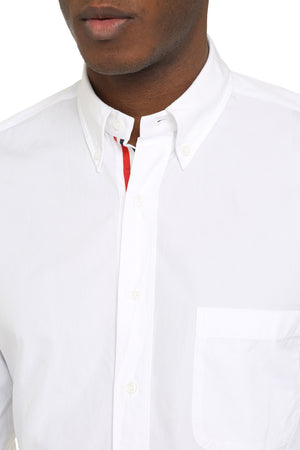 THOM BROWNE Men's Classic Cotton Poplin Shirt in White - FW23 Exclusive