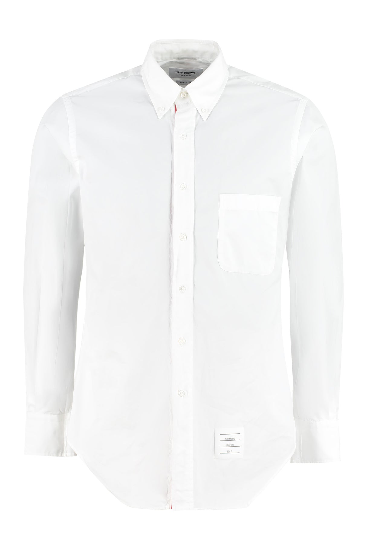 THOM BROWNE Men's Classic Cotton Poplin Shirt in White - FW23 Exclusive