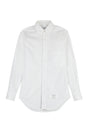 THOM BROWNE Men's White Cotton Button-Down Collar Shirt