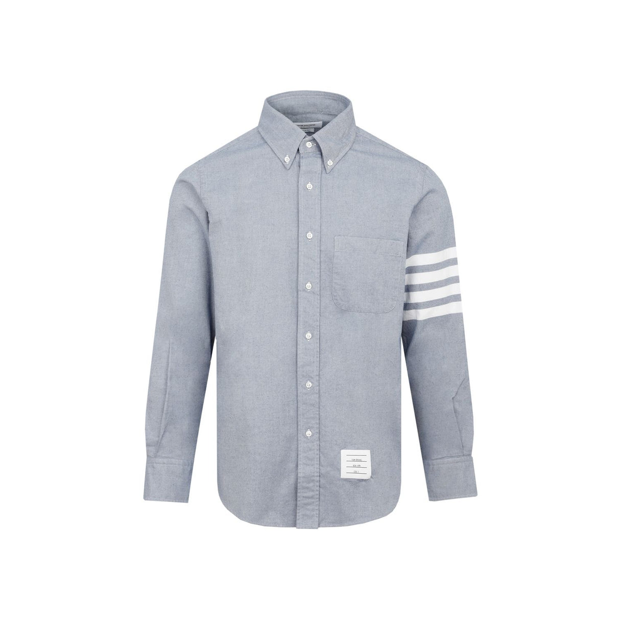 THOM BROWNE Mens Blue Long Sleeve Shirt - Slim Fit Long Top for Men in 2024