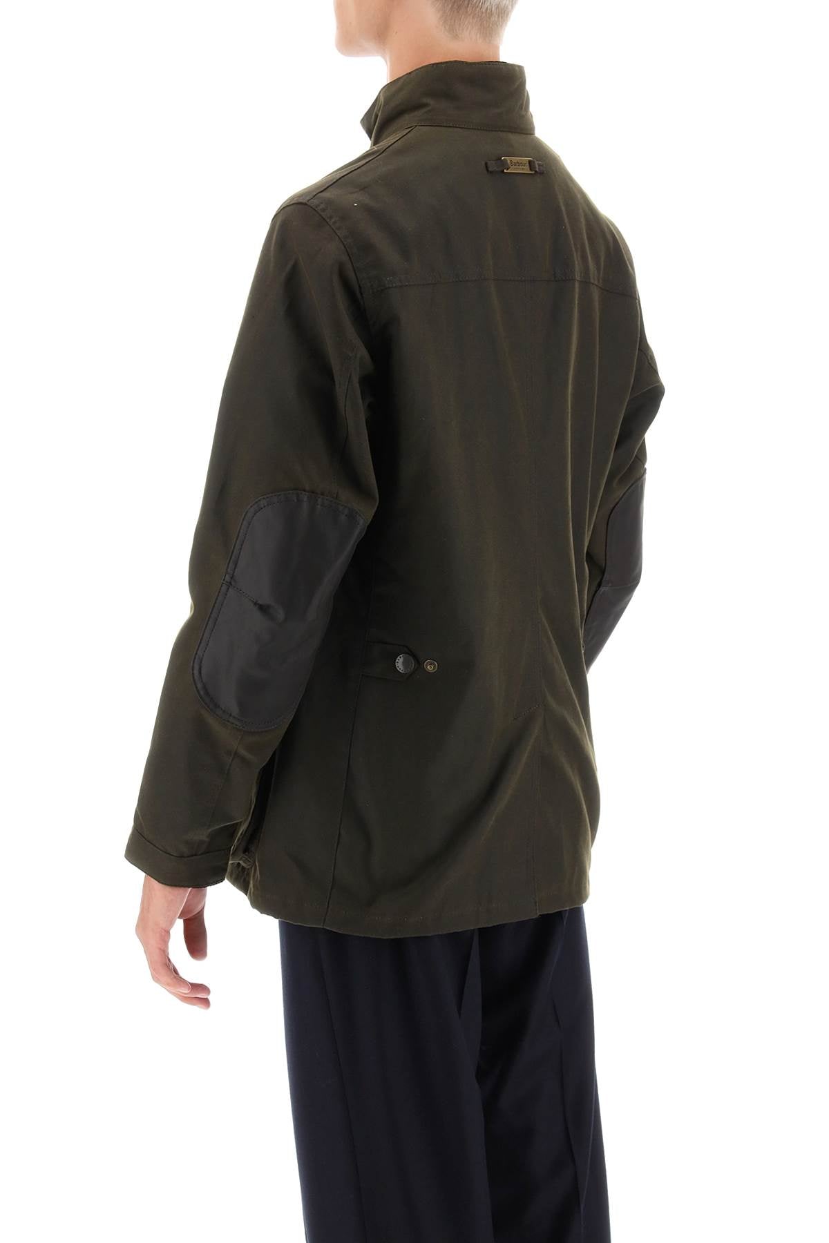 Stylish and Durable Waxed Jacket for Men in Classic Green