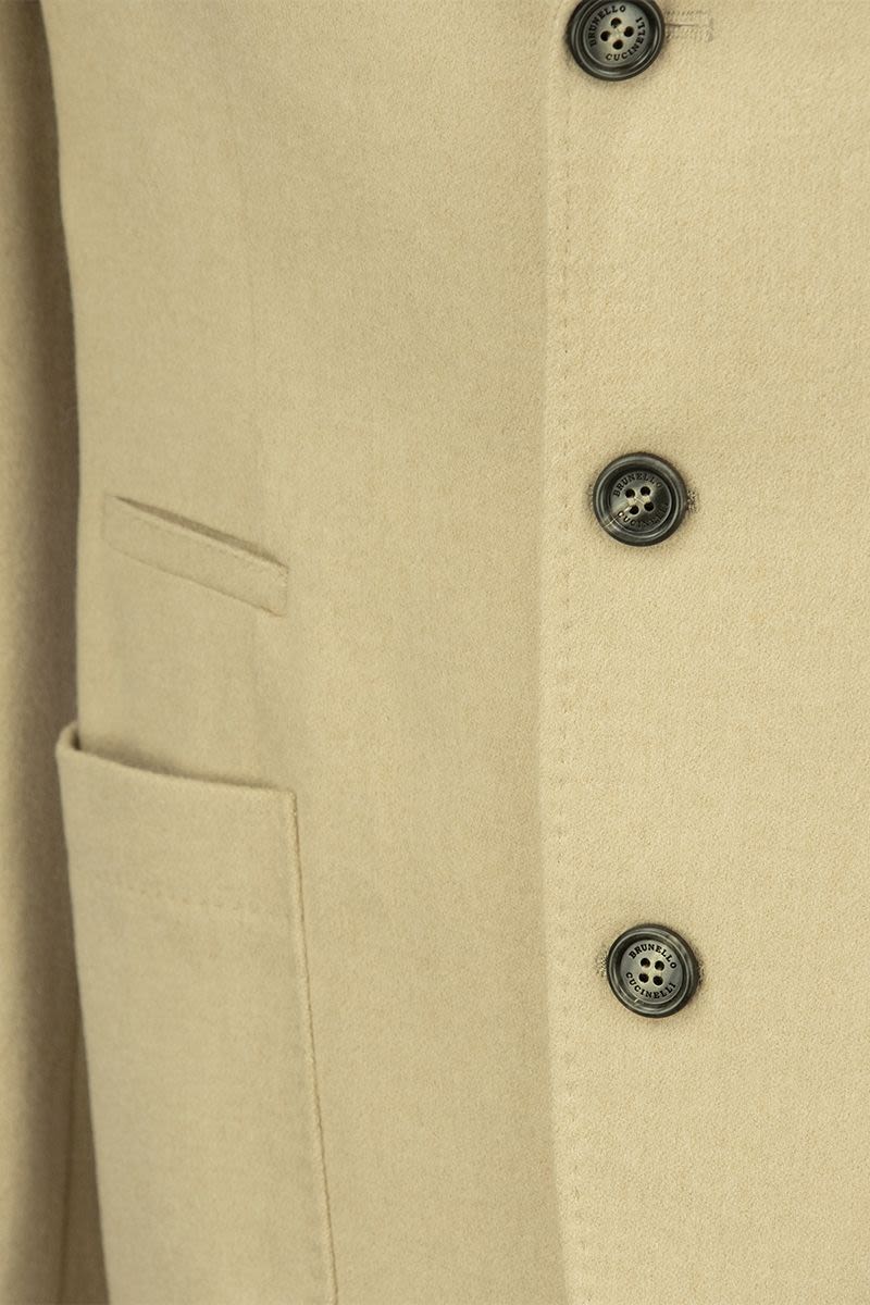 Men's Sand Camel Jacket with Patch Pockets for FW22