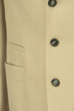 Men's Sand Camel Jacket with Patch Pockets for FW22