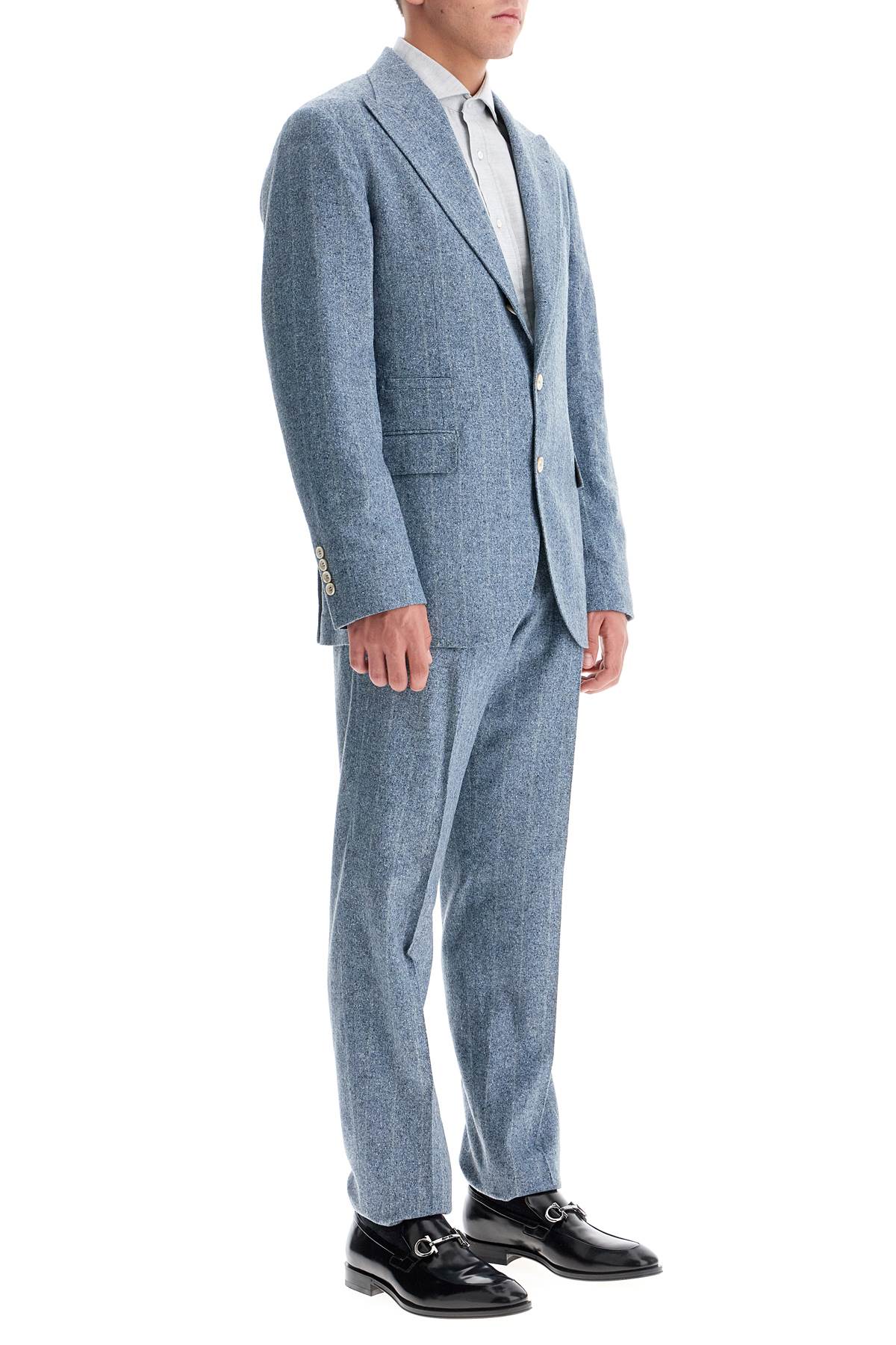 BRUNELLO CUCINELLI Sophisticated Buttoned Flannel Suit for Men