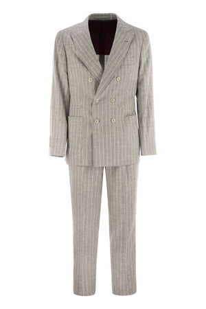 BRUNELLO CUCINELLI Sleek Pinstripe Alpaca-Wool Blend Suit for Men