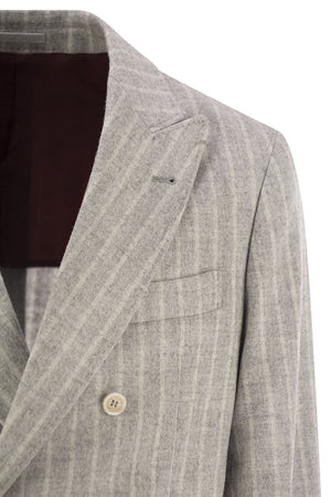 BRUNELLO CUCINELLI Wool Pinstriped Men's Suit - FW24