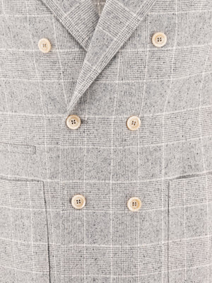 BRUNELLO CUCINELLI Deconstructed Prince of Wales Blazer - Regular Fit for Men