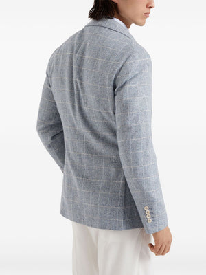 BRUNELLO CUCINELLI PRINCE OF WALES DECONSTRUCTED JACKET