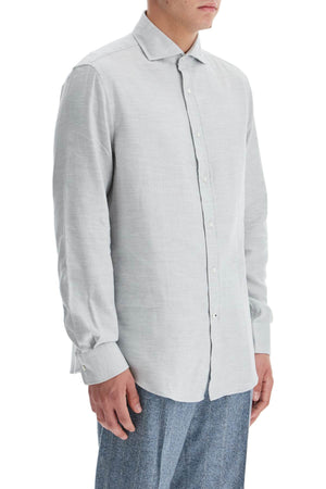 BRUNELLO CUCINELLI Easy Fit Cotton and Lyocell Shirt - Size L