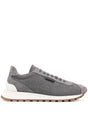 BRUNELLO CUCINELLI Medium Grey Wool Panelled Sneaker for Women