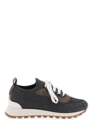 BRUNELLO CUCINELLI Grey Textile Sneakers for Women - SS24 Collection