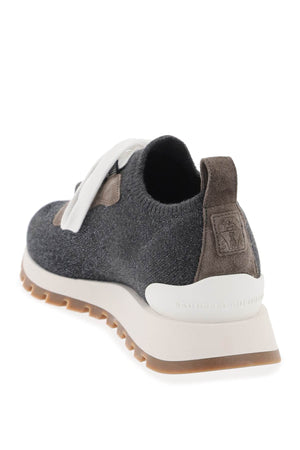 BRUNELLO CUCINELLI Grey Textile Sneakers for Women - SS24 Collection