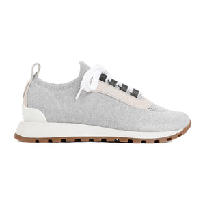 BRUNELLO CUCINELLI Grey Textile Sneakers for Women - SS24 Collection