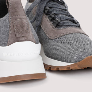 BRUNELLO CUCINELLI Grey Textile Sneakers for Women - SS24 Collection