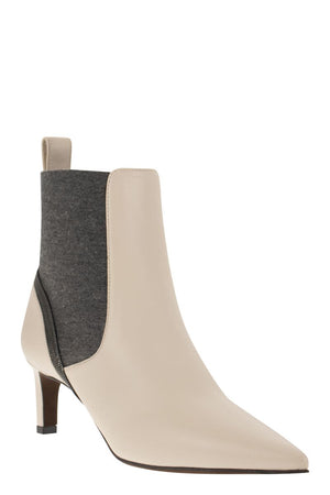 Refined and Luxurious Leather Heeled Ankle Boots for Women