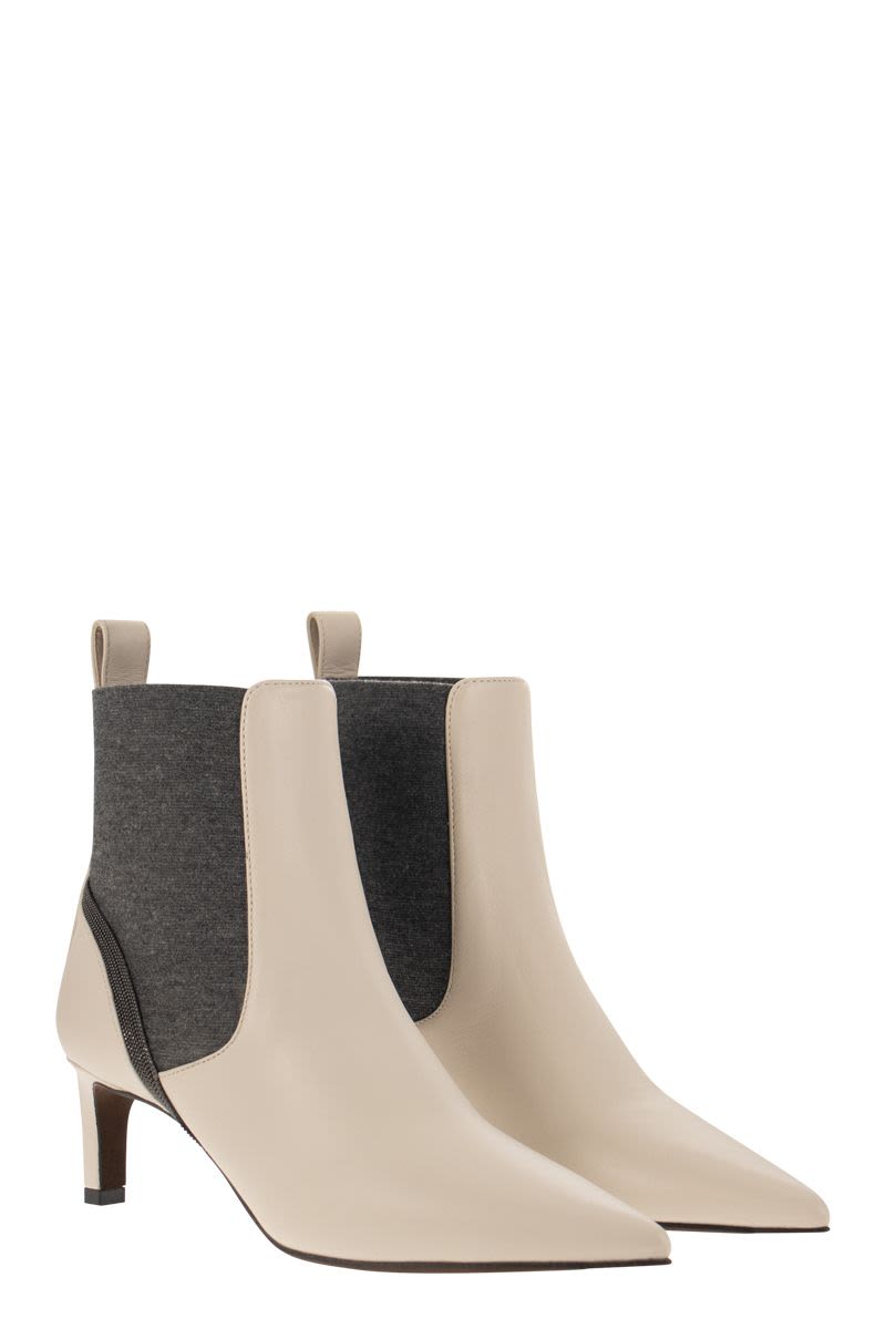 Refined and Luxurious Leather Heeled Ankle Boots for Women