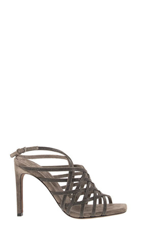 BRUNELLO CUCINELLI Feminine Leather High Heel Sandals for Spring/Summer 2024