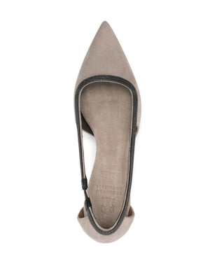 BRUNELLO CUCINELLI Mid Stiletto Pumps with Cut-Out Detailing