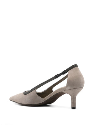 BRUNELLO CUCINELLI Mid Stiletto Pumps with Cut-Out Detailing