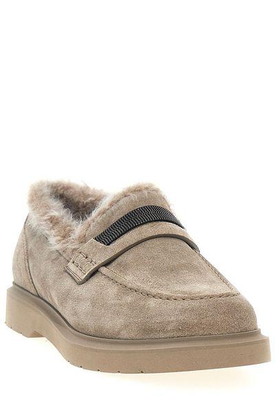 BRUNELLO CUCINELLI Elegant Calfskin Moccasins for Women