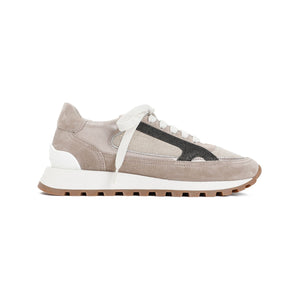 BRUNELLO CUCINELLI Beige Suede Leather Sneakers for Women - SS24 Collection