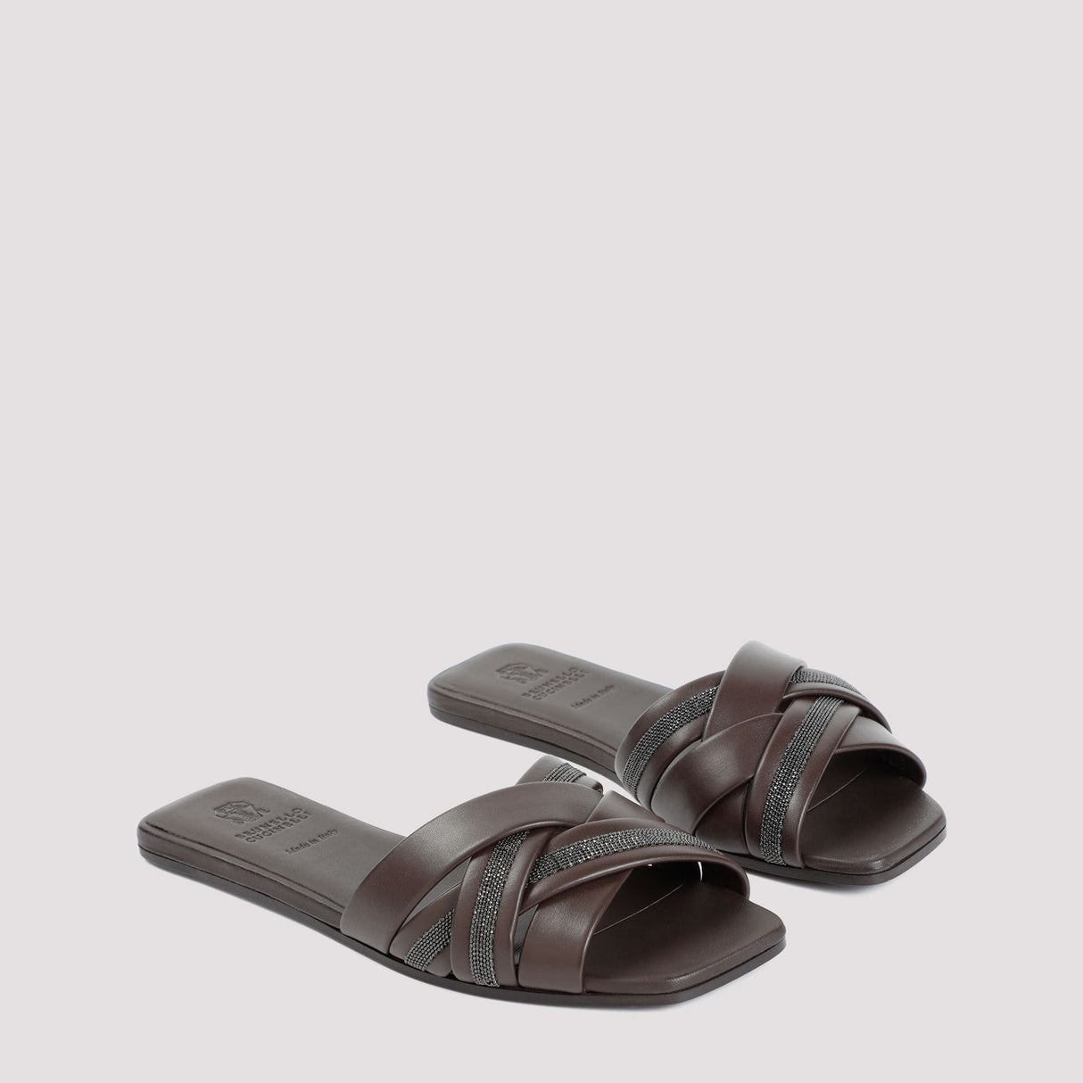 Women's Brown Leather Sandals - SS24 Collection