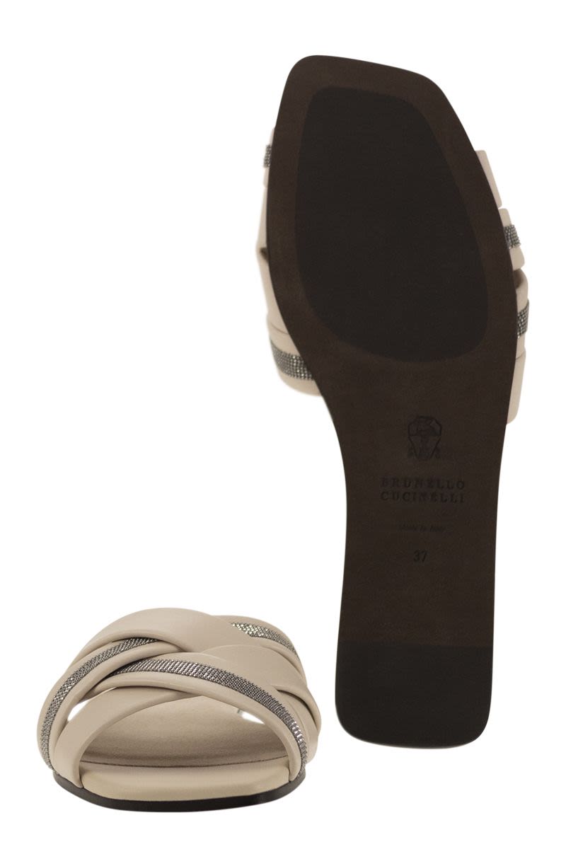 Women's Brown Leather Sandals - SS24 Collection