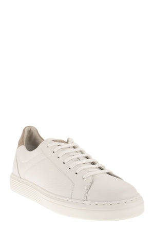 BRUNELLO CUCINELLI Grained Leather Sneakers for Men - FW23 Collection