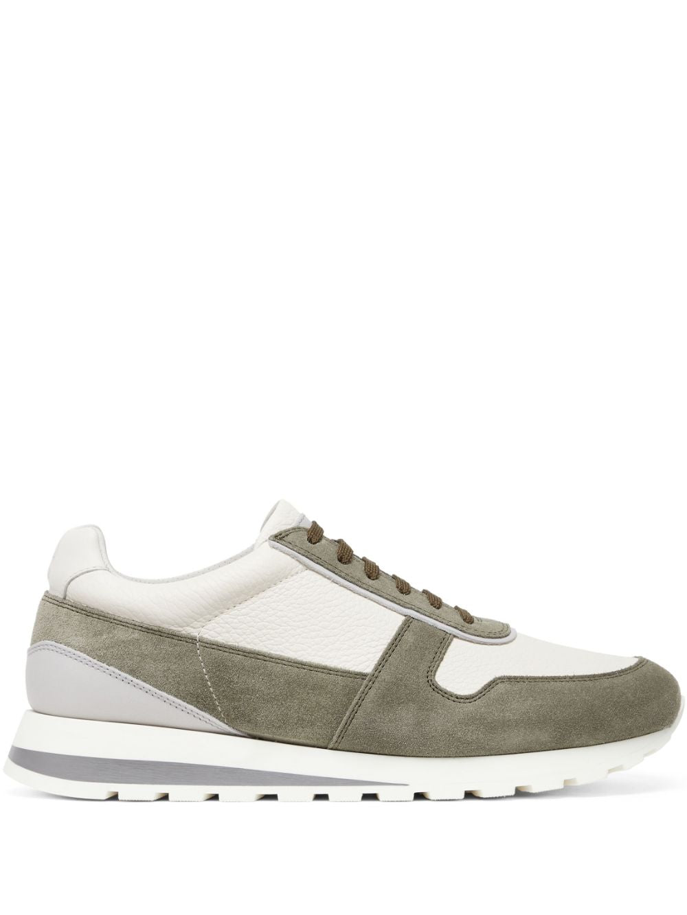 BRUNELLO CUCINELLI Suede and Leather Color-Block Sneakers for Men