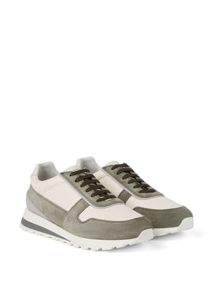 BRUNELLO CUCINELLI Suede and Leather Color-Block Sneakers for Men