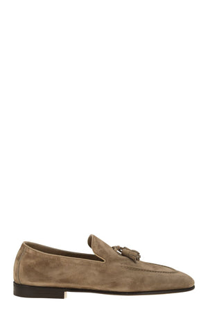 BRUNELLO CUCINELLI Suede Moccasins with Tassels