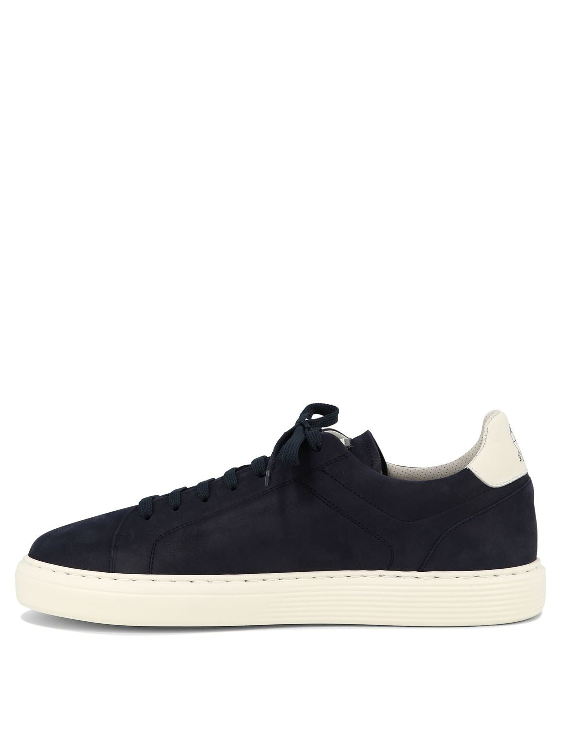 BRUNELLO CUCINELLI Blue Suede Low-Top Sneakers for Men