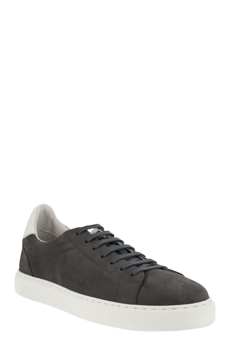 BRUNELLO CUCINELLI Elegant Grey Suede Low-Top Sneakers