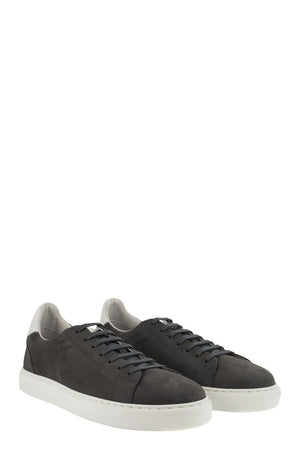 BRUNELLO CUCINELLI Elegant Grey Suede Low-Top Sneakers