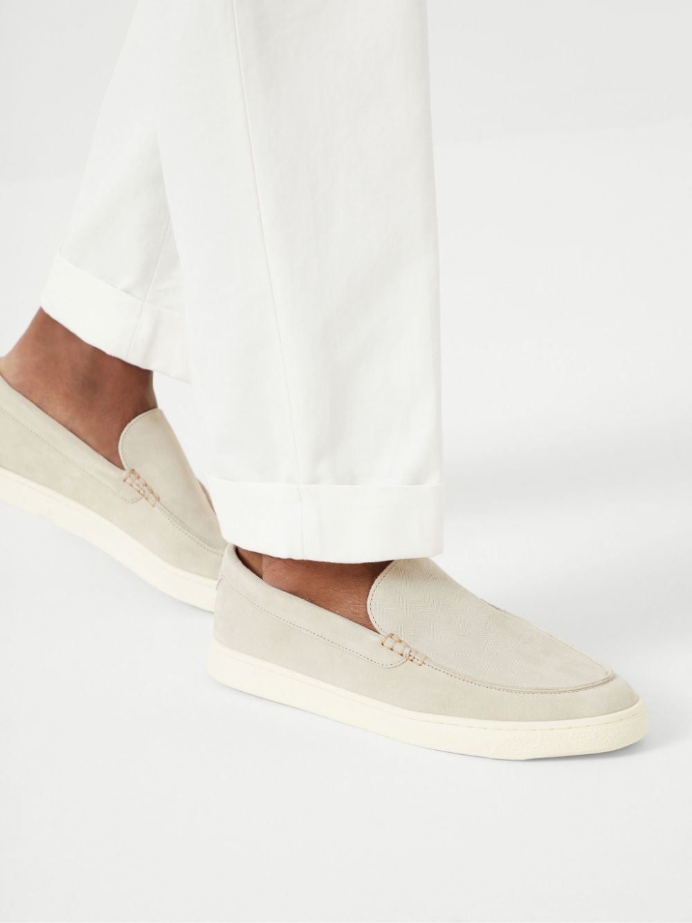 BRUNELLO CUCINELLI Men's Suede Slip-On Sneakers