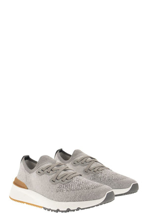 BRUNELLO CUCINELLI Lightweight Chinè Cotton Knit Runners for Men