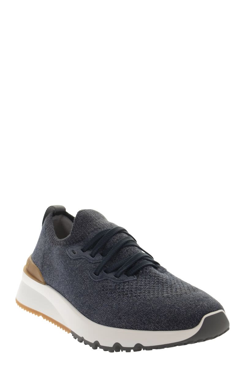 BRUNELLO CUCINELLI Lightweight Chinè Cotton Knit Runners for Men