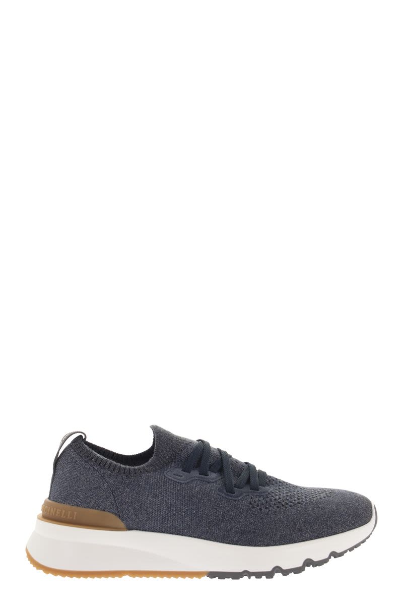 BRUNELLO CUCINELLI Contemporary Mesh Knit Cotton Sneakers