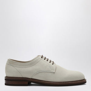 BRUNELLO CUCINELLI Round Toe Suede Derby Dress Shoes for Men