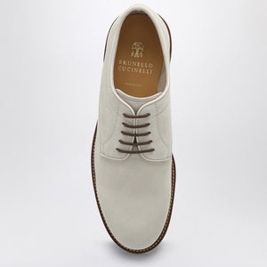 BRUNELLO CUCINELLI Round Toe Suede Derby Dress Shoes for Men