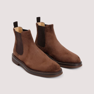 BRUNELLO CUCINELLI Luxurious Suede Leather Ankle Boots for Men