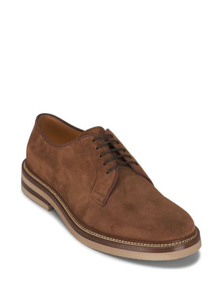 BRUNELLO CUCINELLI Suede Derby Dress Shoes for Men