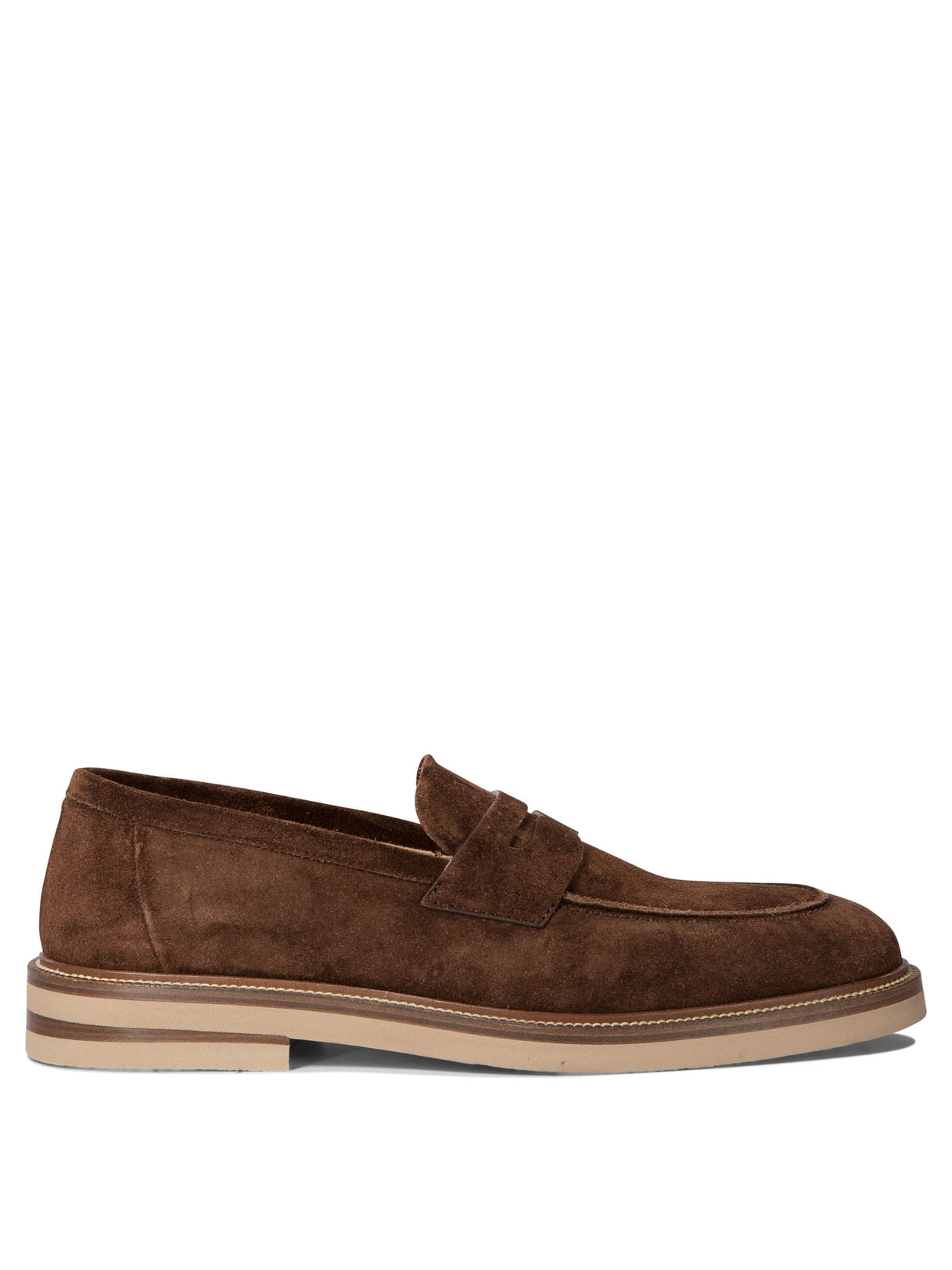 BRUNELLO CUCINELLI Elegant Suede Penny Loafers for Men