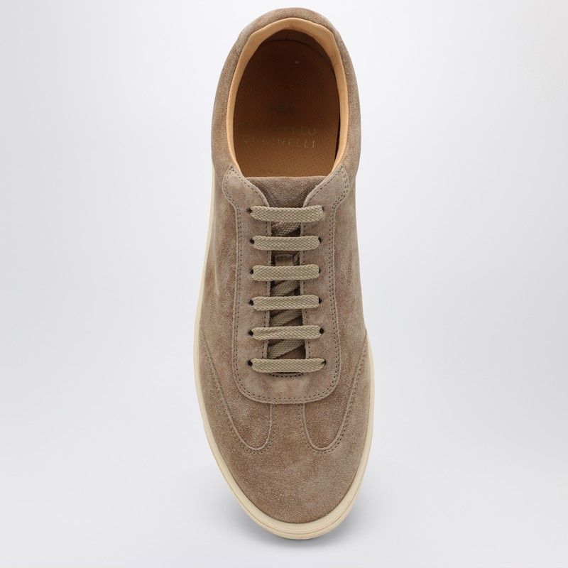 BRUNELLO CUCINELLI Men's Beige Suede Sneakers - FW24 Collection