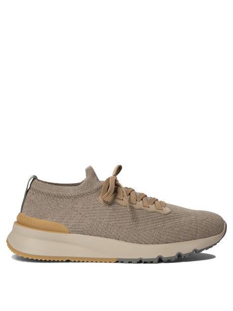 BRUNELLO CUCINELLI Contemporary Cotton Knit Sneakers for Men